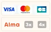 Paiement par Carte Bancaire, Visa, Mastercard et Alma en 3 ou 4 fois